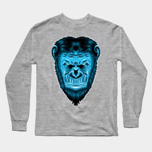 Arctic Blue Monkey Long Sleeve T-Shirt